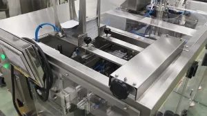 Ensacheuse horizontale pour sachets préformés liquides