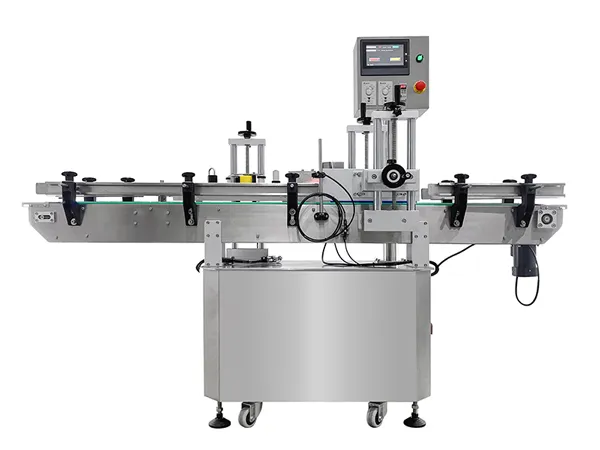 Étiqueteuse automatique pour bouteilles rondes