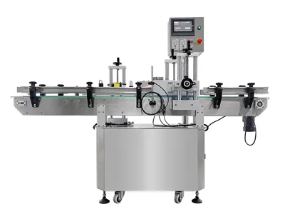 Étiqueteuse automatique pour bouteilles rondes